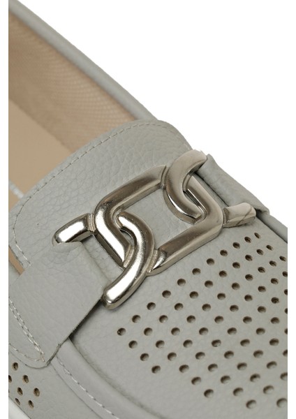 166019.Z5FX Grı Kadın Loafer