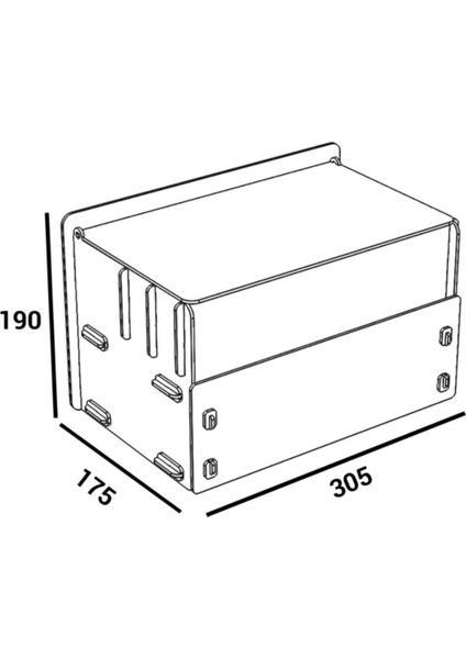 Kahverengi 10 Gözlü Ahşap Takı ve Makyaj Masası Organizeri Düzenleyici