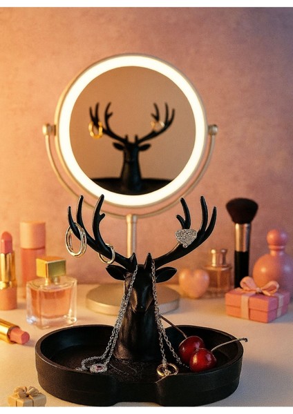 Siyah Geyik Figürlü Takı Düzenleyici, Masaüstü Organizer