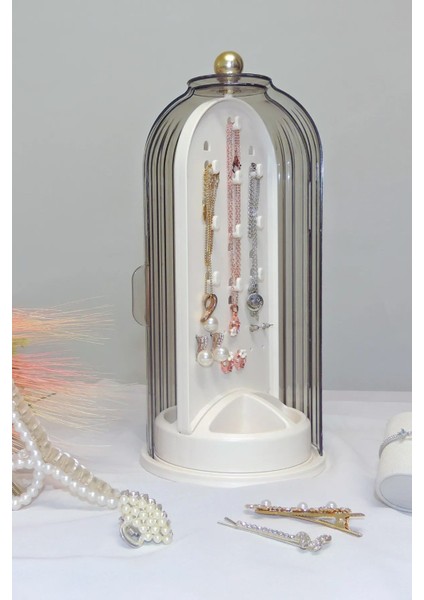 Dönebilen Beyaz Takı Düzenleyici, Mücevherat ve Bijuteri Organizer indirimleri