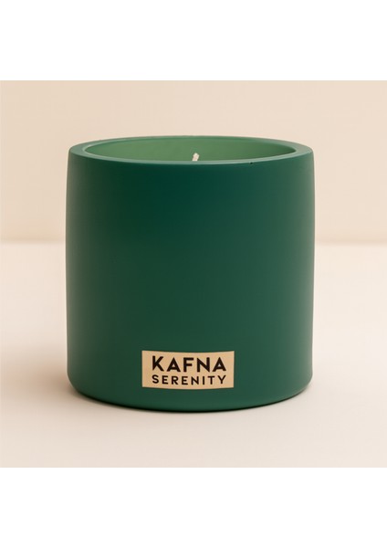 Amber Kokulu Yeşil Beton Mum – %100 Soya Wax, El Yapımı, Doğal Vegan Mum modelleri