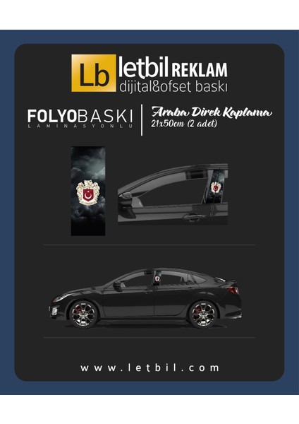 Araba Etiketleri, Tuning Kaplama, Direk Folyosu - Bozkurtlu Milli Takım Direk Folyosu