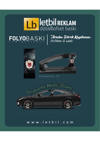 Araba Etiketleri, Tuning Kaplama, Direk Folyosu - Bozkurtlu Milli Takım Direk Folyosu modelleri