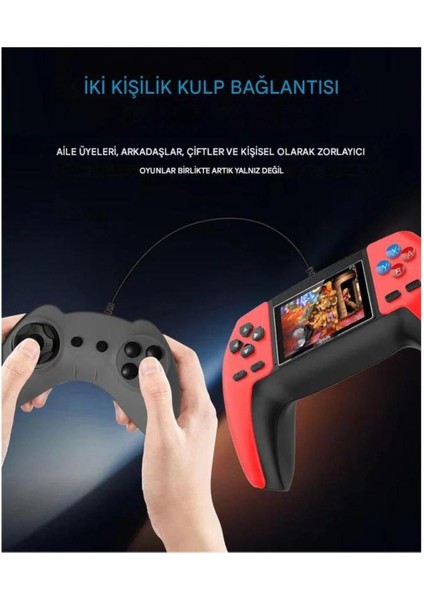 Fırsat7 Q5 Oyun Kutusu Retro El Tipi Oyun Konsolu 500 Oyunlu Tvye Aktarma Özellikli G4 Dahili Ateri