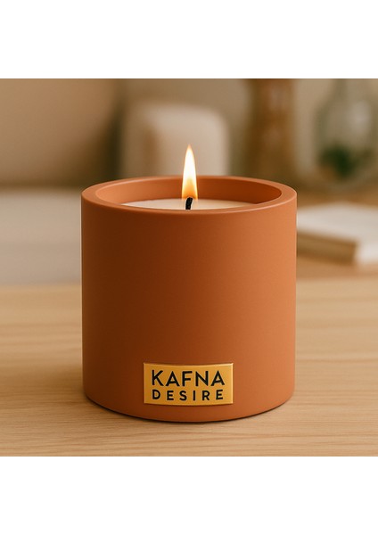 Çikolata Kokulu Kahverengi Beton Mum – %100 Soya Wax, El Yapımı, Doğal Vegan Mum fırsatları