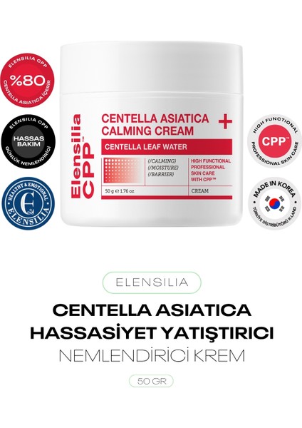 Yatıştırıcı, Onarıcı ve Canlandırıcı %80 Cica Krem Elensilia Cpp 80 Centella Formula Cream