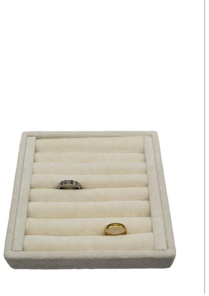 Bej Süet Krem Yüzük Standı, Şık ve Kullanışlı Dekor Parçası fırsatları