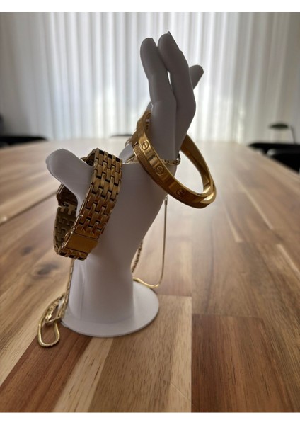 Beyaz Yüzük ve Takı Standı, Düzenleyici, Organizer, Şık ve Kullanışlı Tasarım