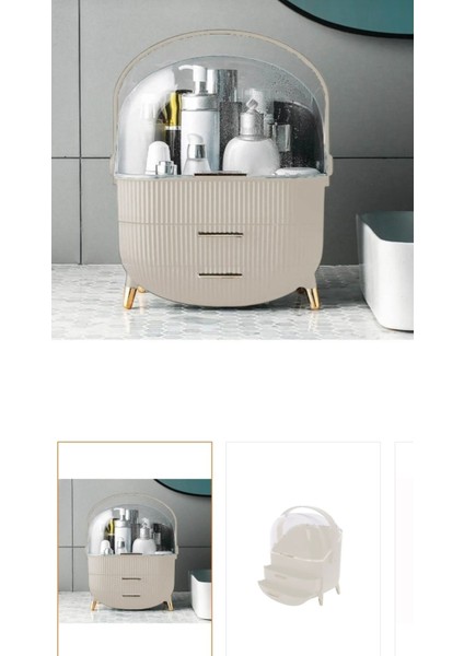 Gri Çekmeceli Makyaj Düzenleyici Organizer, Pratik ve Şık Saklama Çözümü