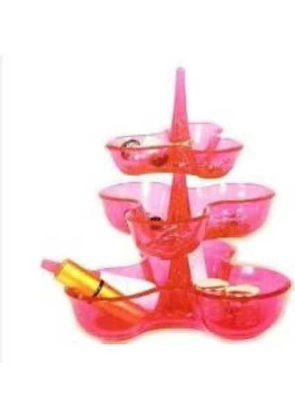 Beyaz 3 Katlı Takı ve Makyaj Malzemeleri Düzenleyici Standı