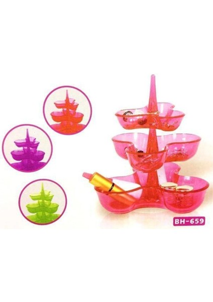 Beyaz 3 Katlı Takı ve Makyaj Malzemeleri Düzenleyici Standı fiyatları