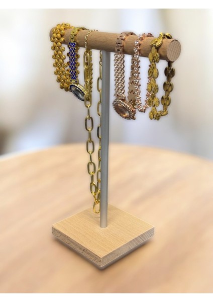 Kahverengi Ahşap Takı ve Saat Düzenleyici, 25CM, Bileklik ve Mücevher Standı fiyatları