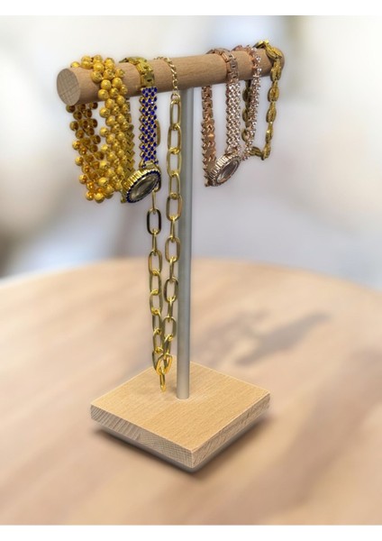 Kahverengi Ahşap Takı ve Saat Düzenleyici, 25CM, Bileklik ve Mücevher Standı modelleri