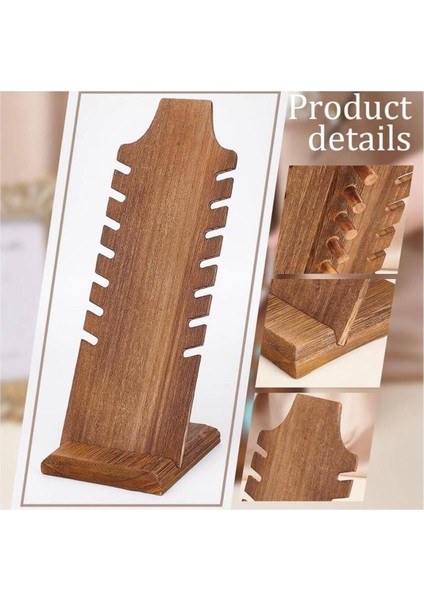 Şık Ahşap Takı Standı, Kahverengi, Lüks ve Zarif Takı Düzenleyici fiyatları