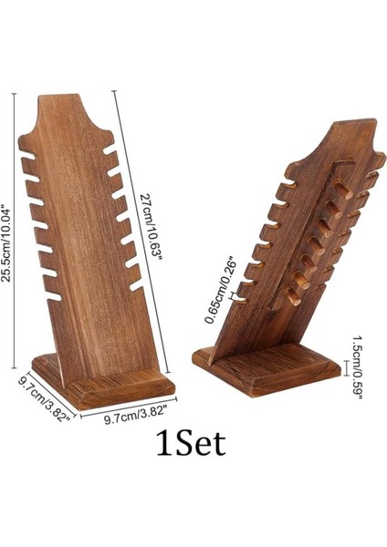 Şık Ahşap Takı Standı, Kahverengi, Lüks ve Zarif Takı Düzenleyici modelleri