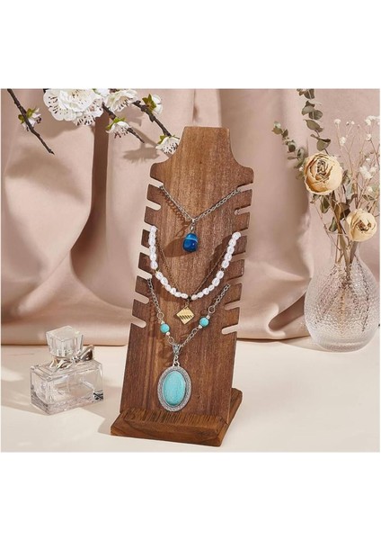 Şık Ahşap Takı Standı, Kahverengi, Lüks ve Zarif Takı Düzenleyici fırsatları