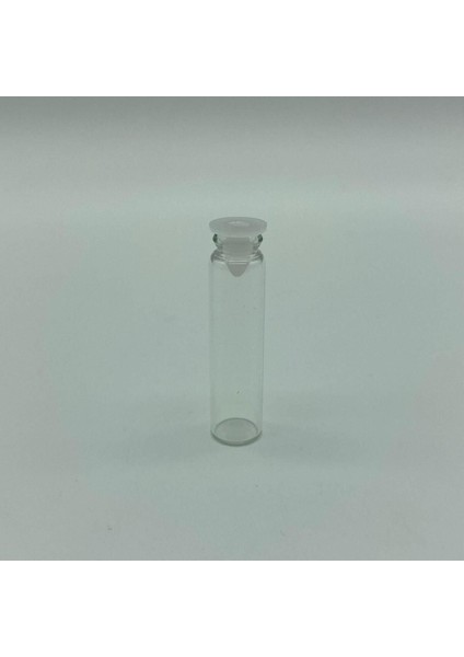 Beyaz 20'li Mini Test Şişesi, 2 Ml, Plastik Tıpalı Cam Şişe Seti fiyatları
