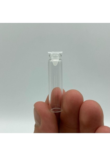 Beyaz 20'li Mini Test Şişesi, 2 Ml, Plastik Tıpalı Cam Şişe Seti modelleri