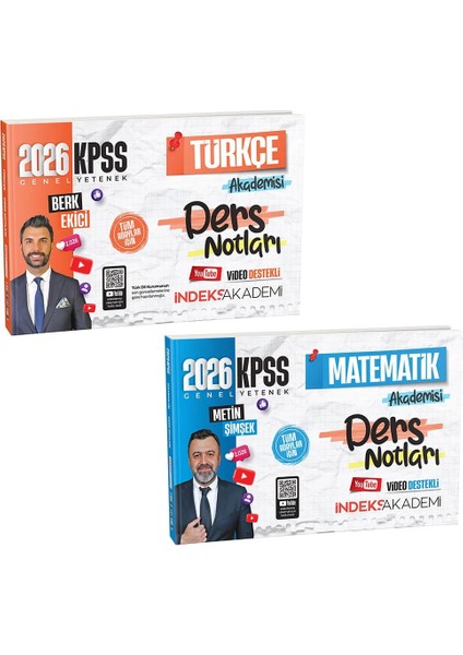 2026 Kpss Türkçe + Matematik Akademisi Video Ders Notları 2 Li Se