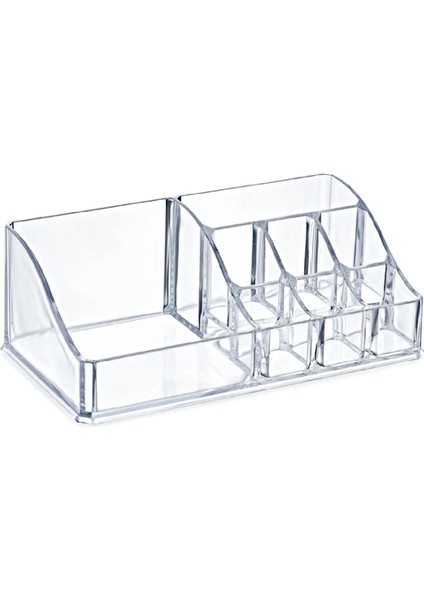 Beyaz Piramit Kozmetik Düzenleyici Ruj, Oje, Fırça, Makyaj Organizer