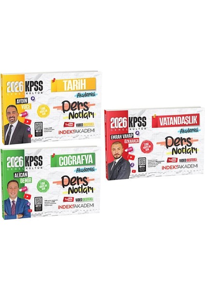 2026 Kpss Tarih+Coğrafya+Vatandaşlık Akademisi Video Ders Notları