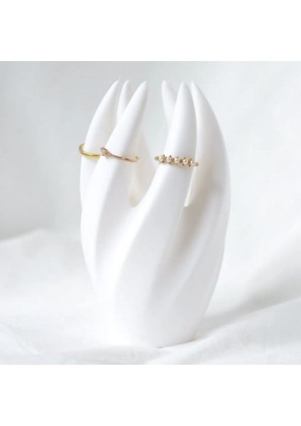 Şık ve Kullanışlı Yüzük Düzenleyici, Beyaz Renkli, Pratik Saklama Çözümü