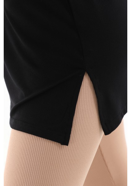 Kadın Viskon Full Likra Tunik-Siyah modelleri