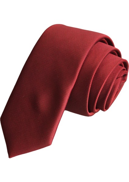 Bordo Kendiden Çizgili Sade Ince Moda Slim Kravat fiyatları
