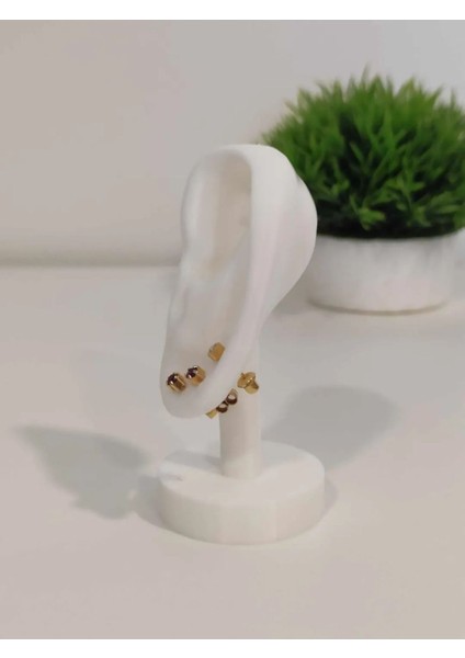 Beyaz Kulak Küpe Mankeni Takı ve Makyaj Organizeri, Şık ve Pratik Tasarım modelleri