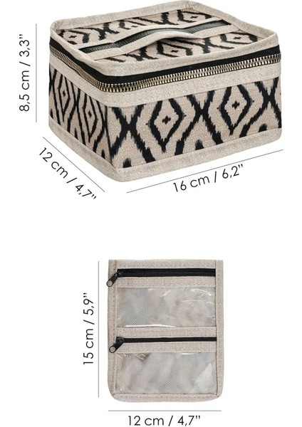 Taşınabilir Takı Organizatörü, Bej, Çok Bölmeli, Hafif ve Şık Tasarım fırsatları