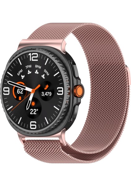 Samsung Galaxy Watch 8 Uyumlu 46 44 40MM Milanese Metal Hasır Mıknatıslı Kordon Paslanmaz Çelik fiyatları