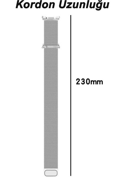 Samsung Galaxy Watch 8 Uyumlu 46 44 40MM Milanese Metal Hasır Mıknatıslı Kordon Paslanmaz Çelik indirimleri