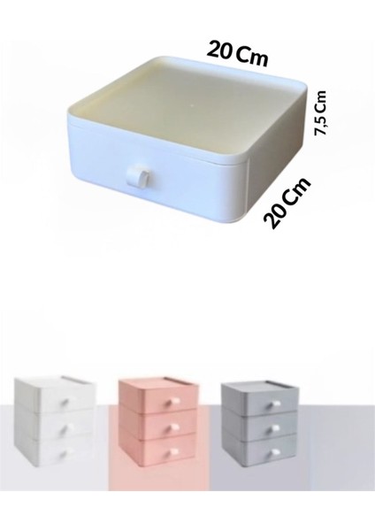 Renkli 9'lu Çekmeceli Takı ve Makyaj Düzenleyici, Ofis ve Masa Organizeri