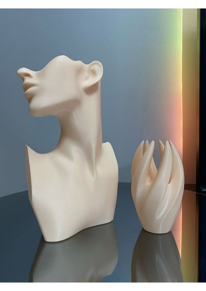 2'li Bej Renkli Takı Mankeni ve El Takı Teşhir Seti fiyatları