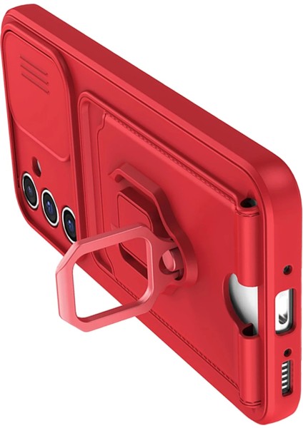 Samsung Galaxy S24 Fe Uyumlu Kartlıklı Taşıma Ipli Yüzüklü 3D Kamera Korumalı Kılıf fiyatları