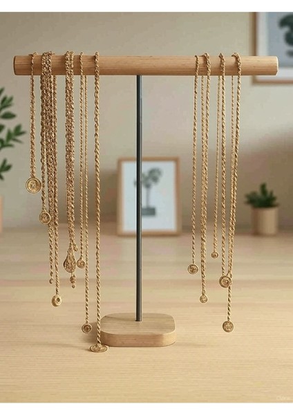 Şık Ahşap Takı Düzenleyici, Kolye, Bileklik ve Saat Uyumu Sağlar