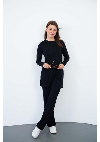 Kadın Viskon Full Likra Tunik-Siyah fiyatları