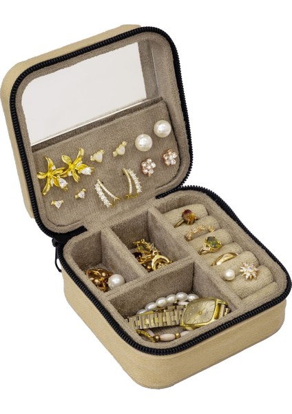 Dört Renk Takı Organizer Kutusu Mücevher ve Aksesuar Düzenleyici