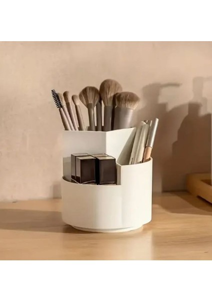 360 Derece Dönen Makyaj ve Kozmetik Düzenleme Kutusu, Beyaz fırsatları