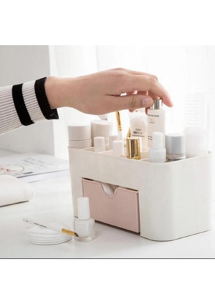 Beyaz Çok Amaçlı Bölmeli Makyaj ve Takı Organizeri modelleri