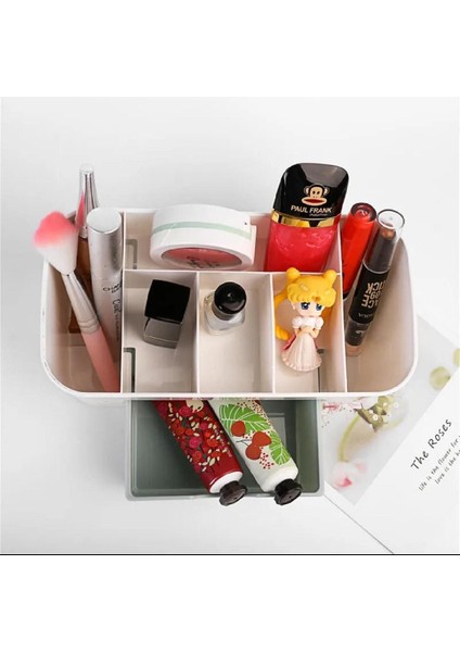 Beyaz Çok Amaçlı Bölmeli Makyaj ve Takı Organizeri indirimleri