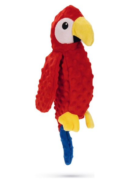 Köpek Oyuncağı, Papağan, Peluş, Kırmızı, 43X14X8CM
