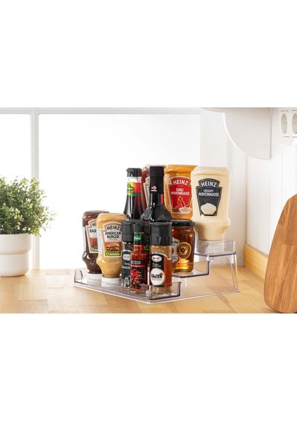 Turuncu Çok Amaçlı Şeffaf Düzenleyici Stand, Banyo ve Mutfak Için Organizer modelleri