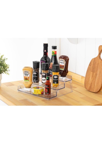 Turuncu Çok Amaçlı Şeffaf Düzenleyici Stand, Banyo ve Mutfak Için Organizer fırsatları