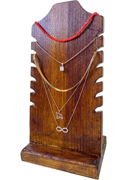 Ahşap Takı Düzenleyici, 6 Oluklu Vintage Görünümlü Kolye Bileklik Saklama fiyatları