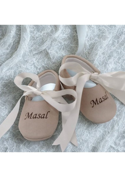Bebeğinize Özel Nubuk Bej Bebek Patik