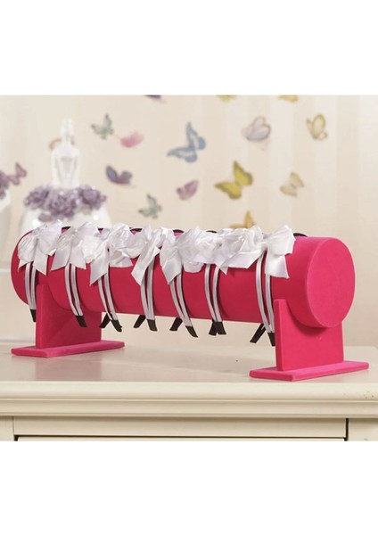 Kadife Ayaklı Pembe Taç Toka Standı, Şık ve Zarif Ev Dekoru Aksesuarı modelleri