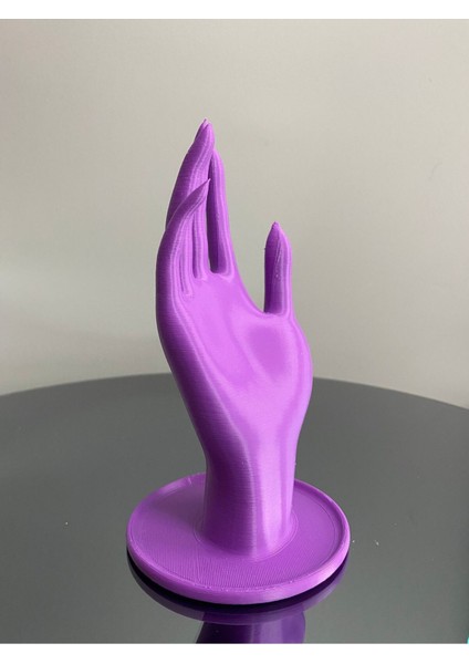 Mor 18 cm El Takı Standı, Yüzük ve Aksesuar Sergileme Organizeri