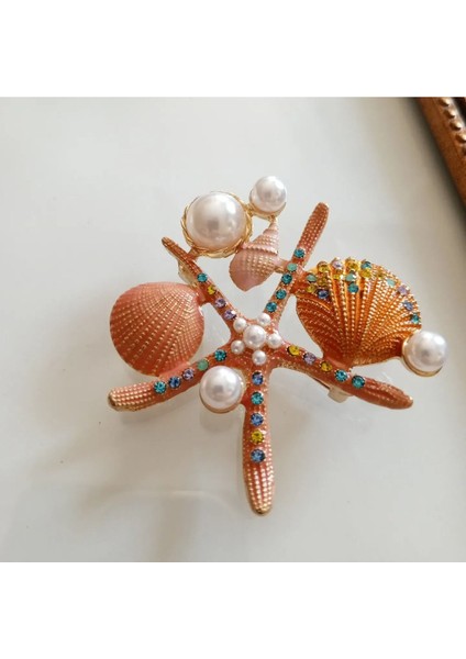 Yeşil Deniz Yıldızı Broş, Şık ve Özgün Takı Aksesuarı fiyatları