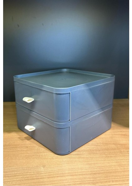 Gri 2 Katlı Organizer, Masaya ve Çekmeceye Uygun, Takı ve Aksesuar Düzenleyici fiyatları